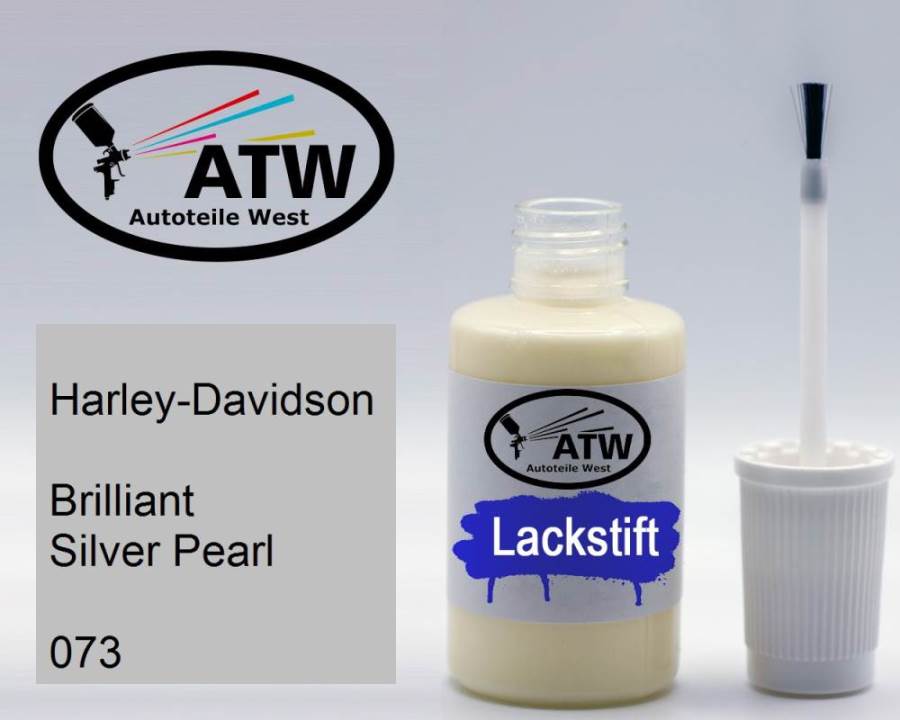 Harley-Davidson, Brilliant Silver Pearl, 073: 20ml Lackstift, von ATW Autoteile West.